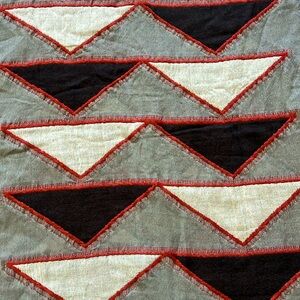 New without tags Frye Gray Scarf or Wrap with Triangles and Fringe